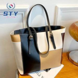 STY Ladies Shoulder Bag Women Handbags Tote Bag Contrast color Bag