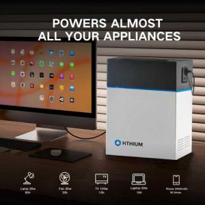 HITHIUM 1kWh Power Station - Solar charge + Power for TV/Fan/Wifi