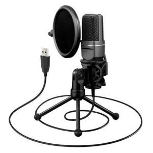 RGB USB Condenser Microphone for Studio Recording, Gaming & Laptop Use